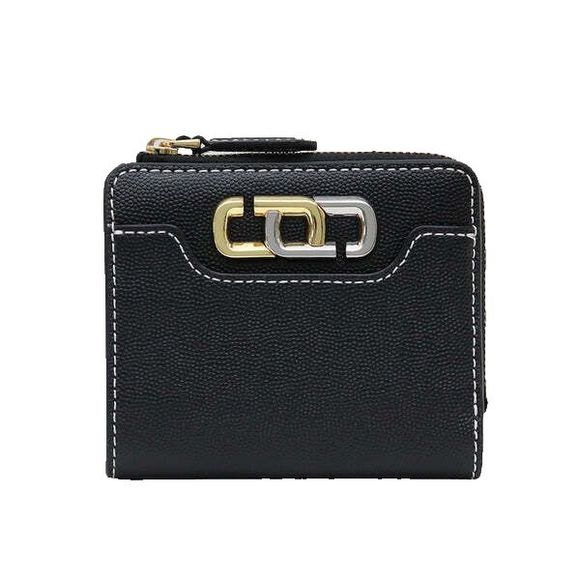 Marc Jacobs J Link Black Two Tone Mini Compact Womens Zip Wallet New GL02303043 - Picture 1 of 16